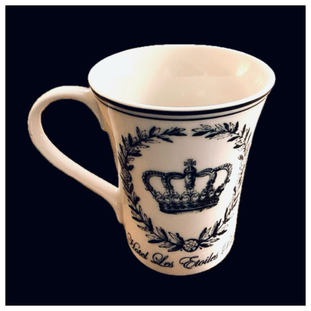 222 Fifth "Les Etoiles Crown" Porcelain Coffee/Tea Mug - Picture 9 of 10